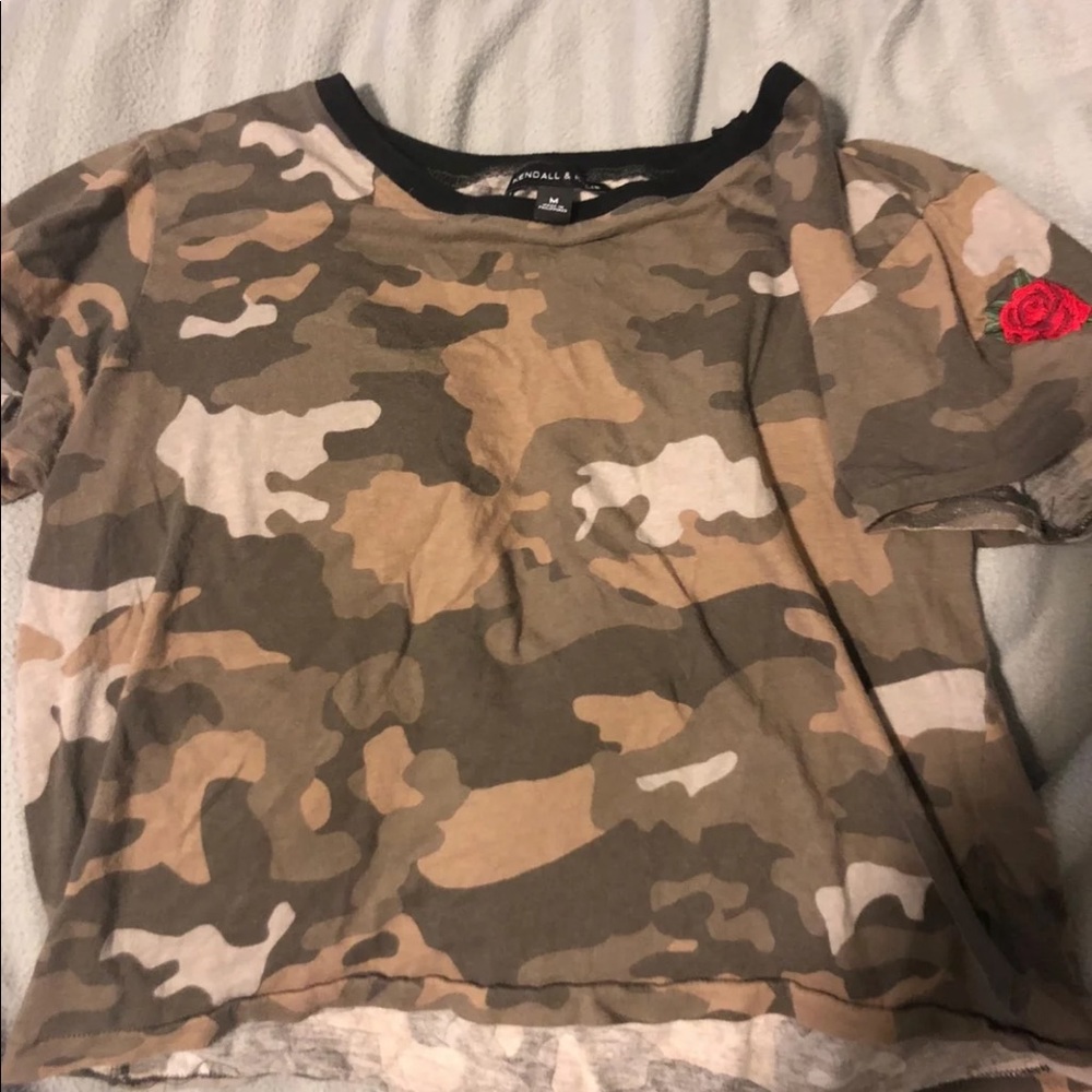 Kylie and Kendall Kardashian Crop Top w/rose